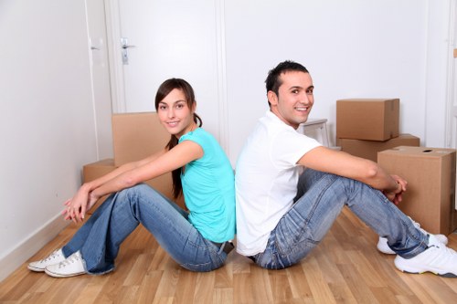 Packed household items ready for transport during a removal service in Kennington