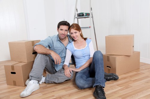 Local house removals van arranged for a residential move in Kennington